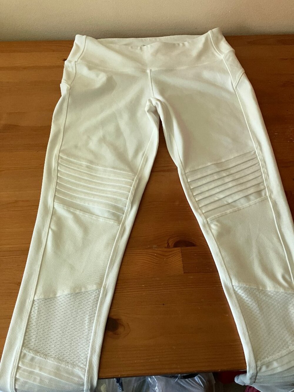 MPG Athletic pants Wide high-rise waistband White color Size S